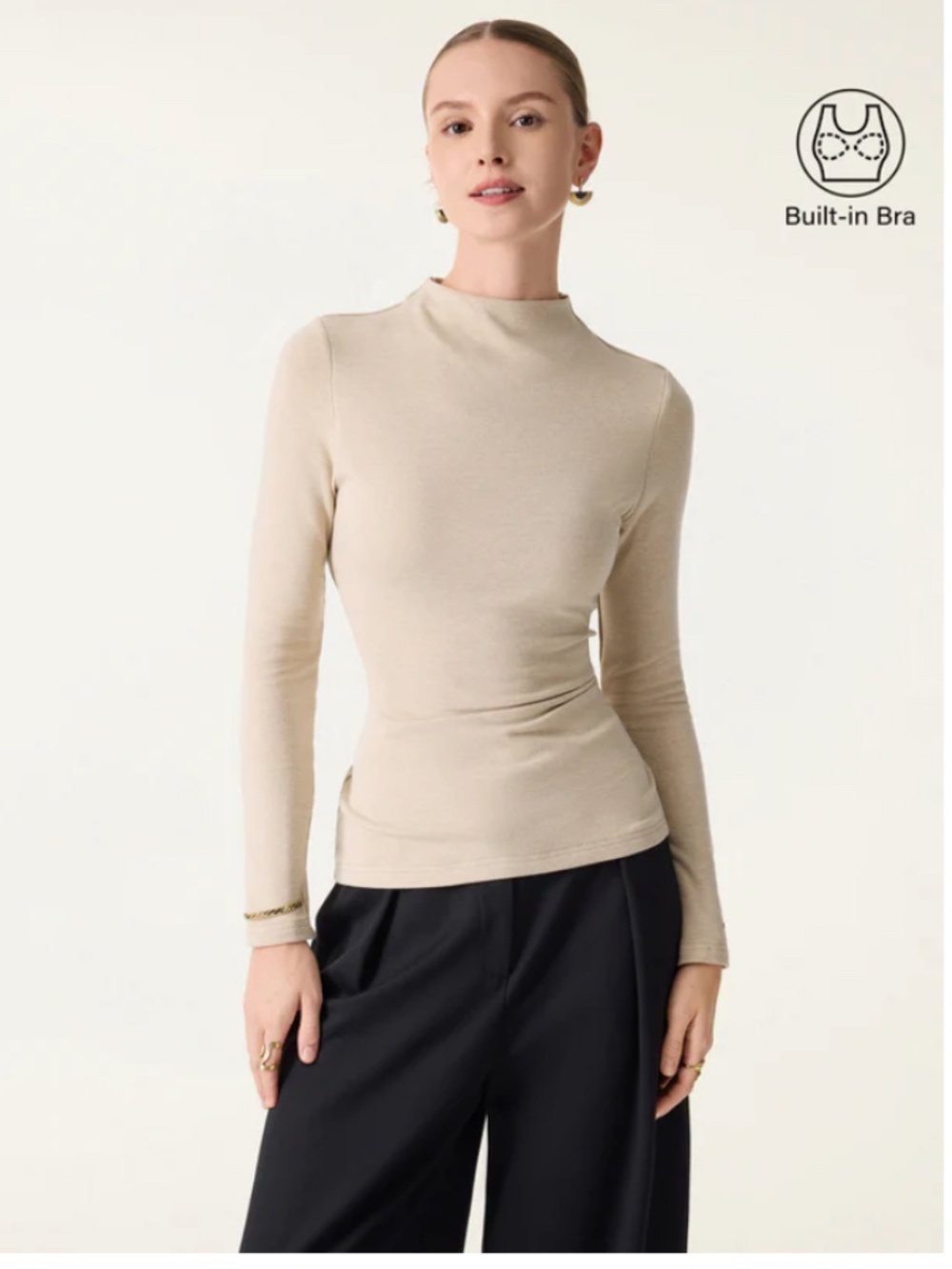 OGL pro warm mock neck long sleeve bra top